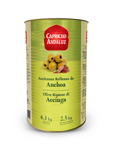 D-ACEITUNAS CAPRICHO RELLENA ANCHOA 3X2.5KG